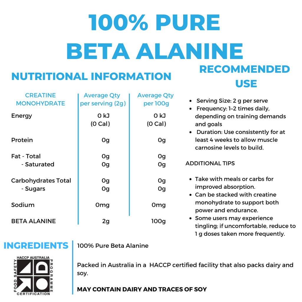 100% PURE INSTANTISED BETA ALANINE