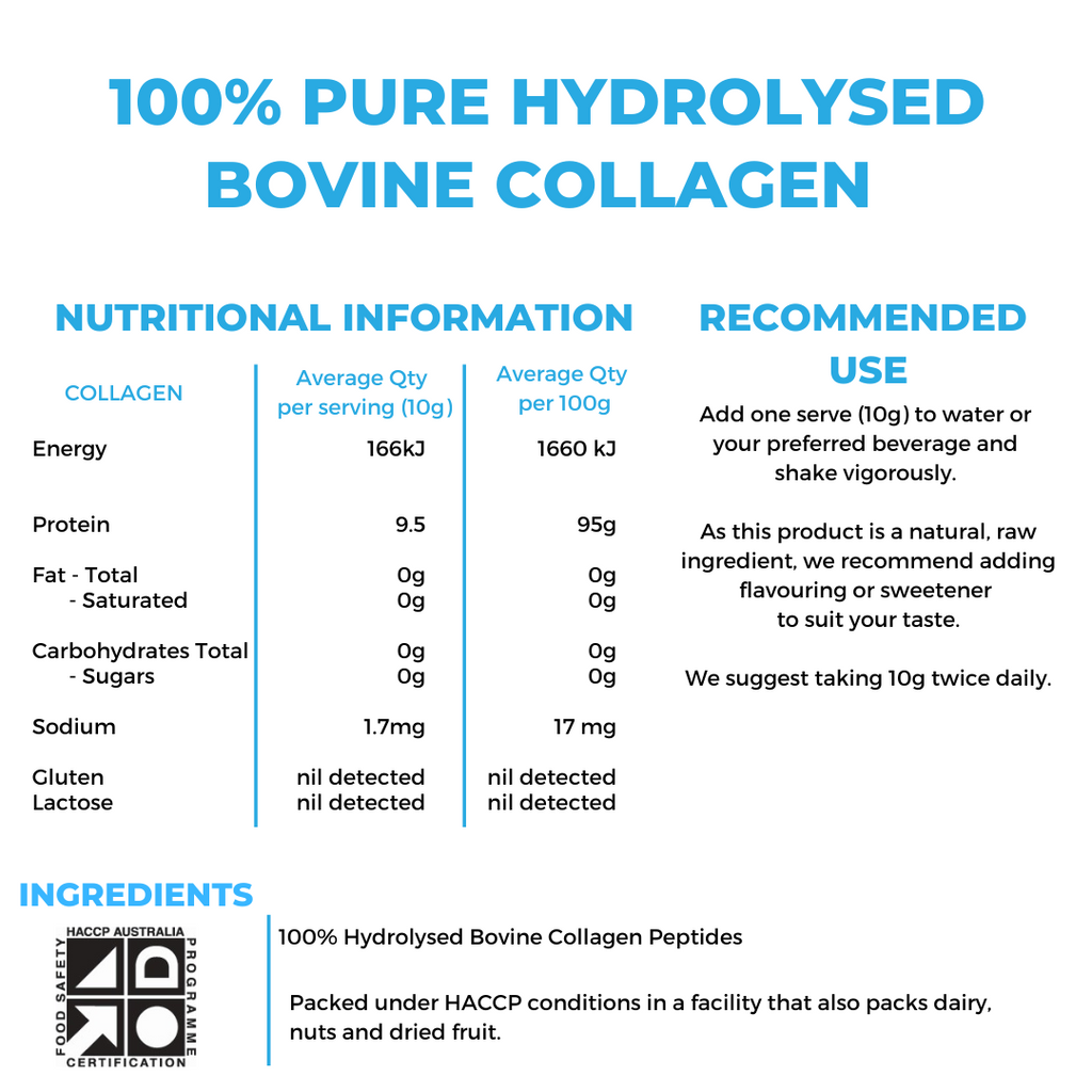 100% NATURAL HYDROLYSED BOVINE COLLAGEN