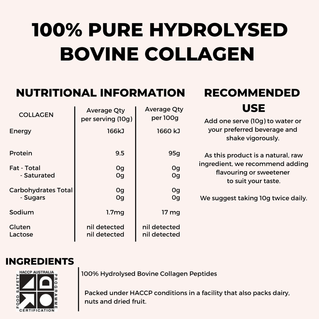 100% NATURAL HYDROLYSED BOVINE COLLAGEN