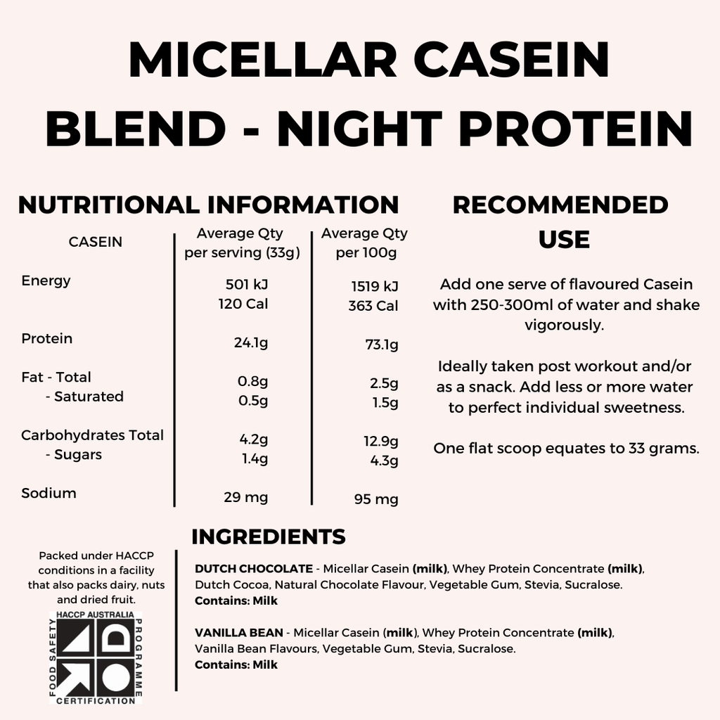 100% NATURAL MICELLAR CASEIN - NIGHT RELEASE