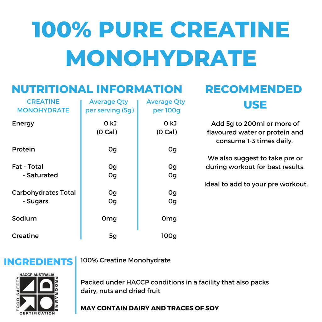 100% PURE MICRONIZED CREATINE MONOHYDRATE