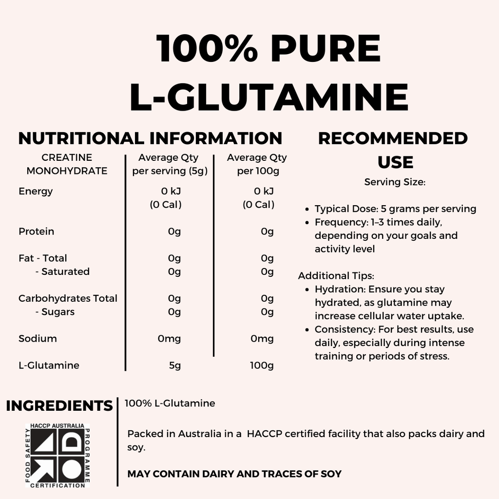 100% PURE L-GLUTAMINE