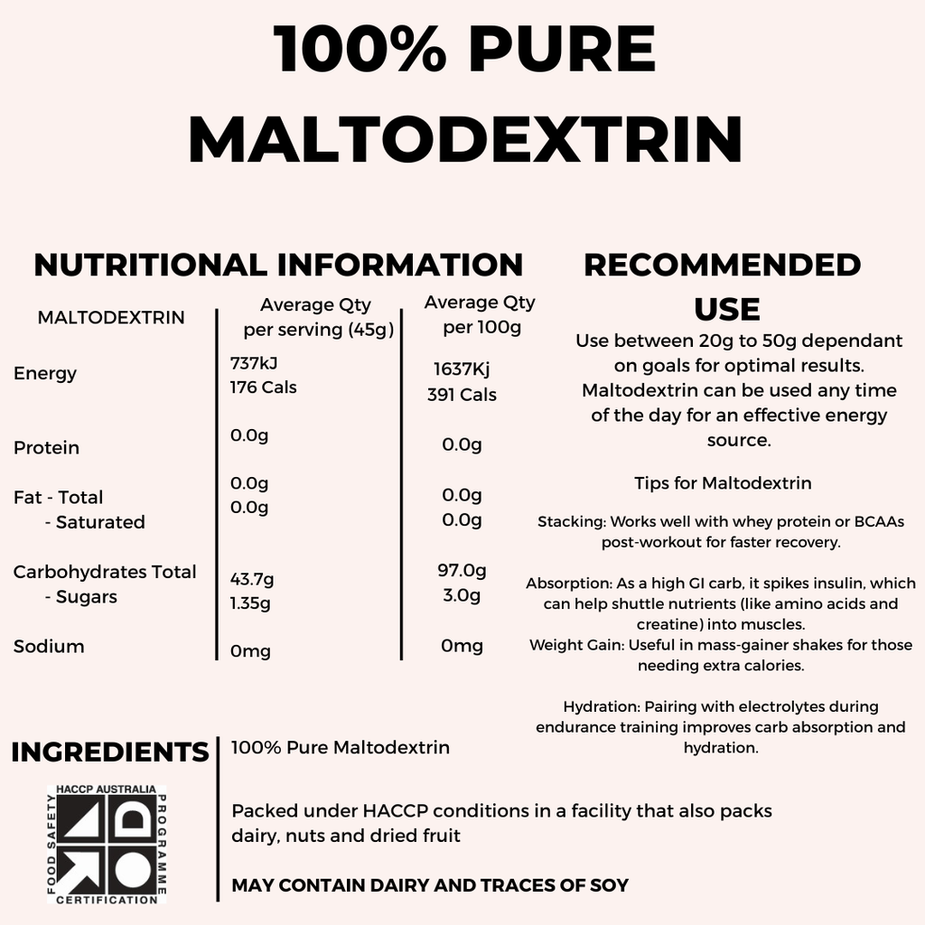 100% PURE MALTODEXTRIN