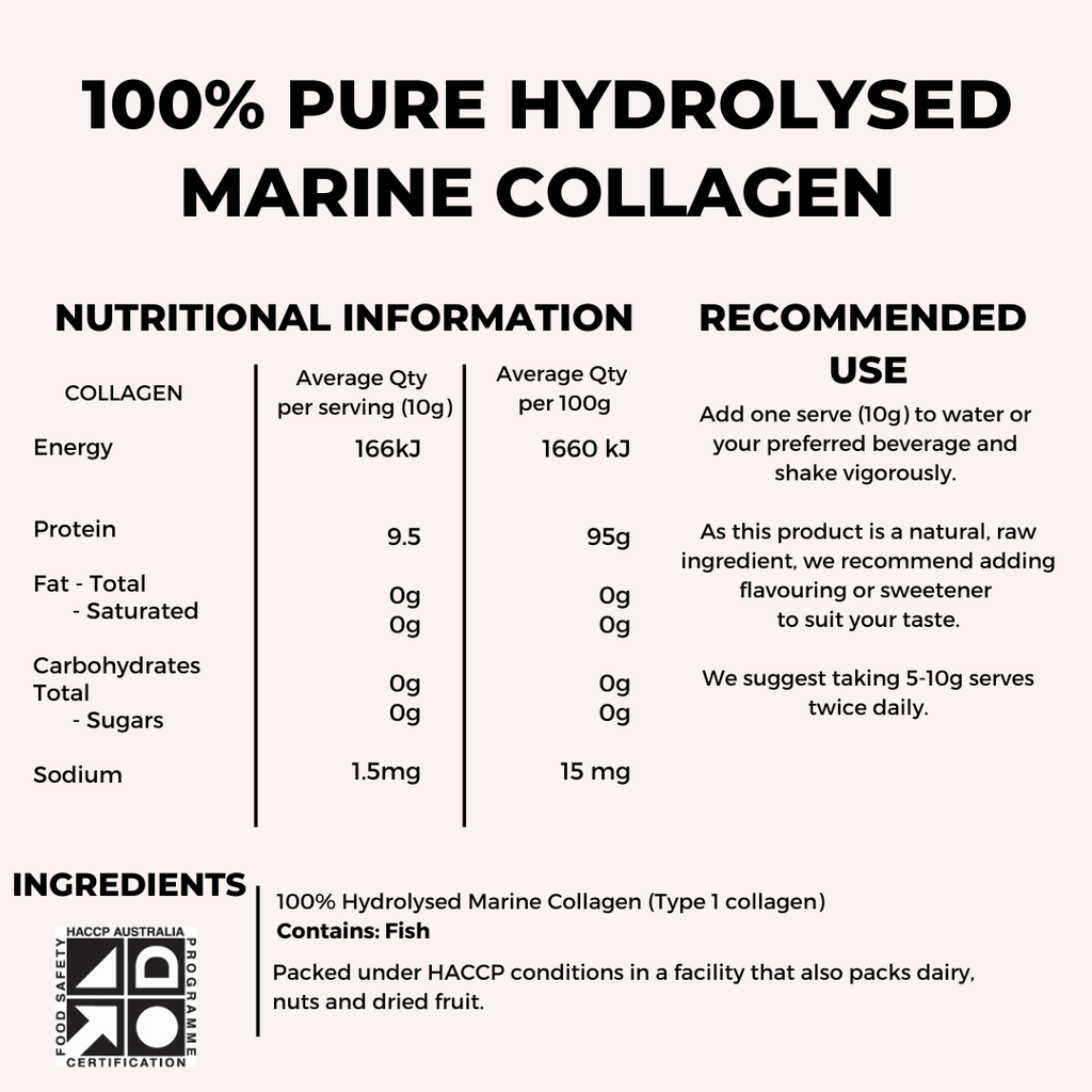 100% NATURAL HYDROLYSED MARINE COLLAGEN