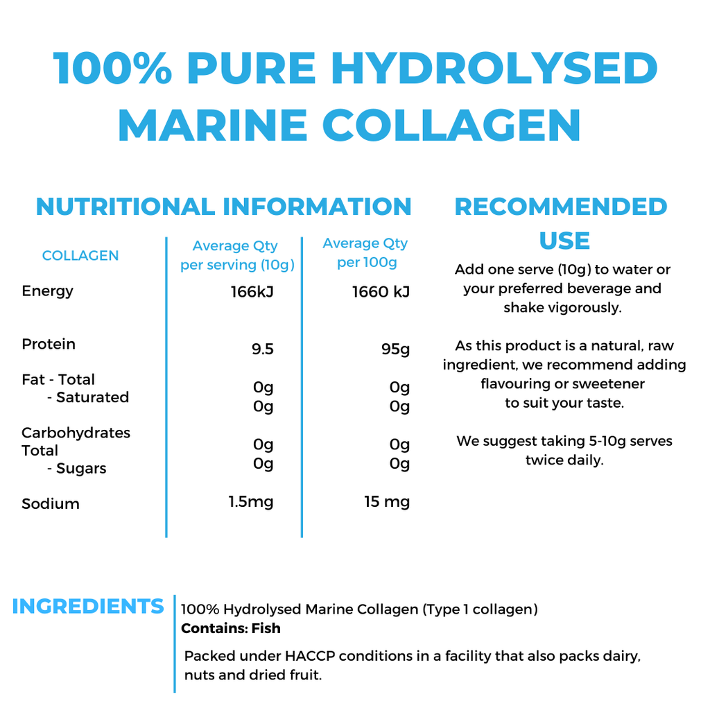 100% NATURAL HYDROLYSED MARINE COLLAGEN