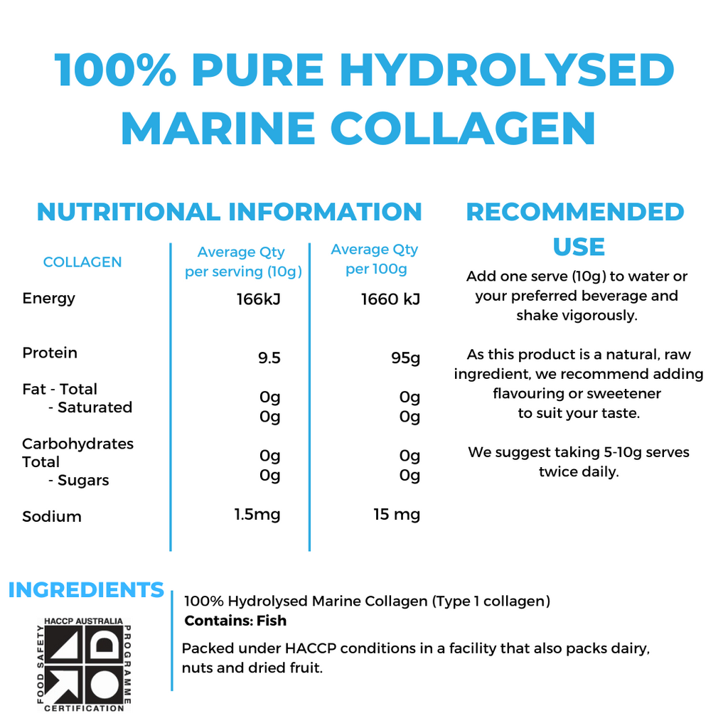 100% NATURAL HYDROLYSED MARINE COLLAGEN