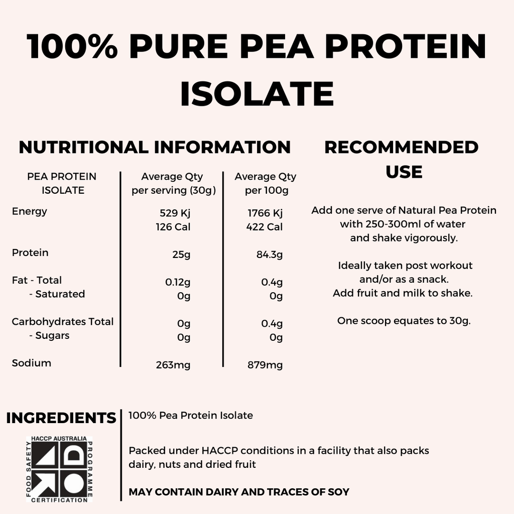 100% NATURAL PEA PROTEIN ISOLATE