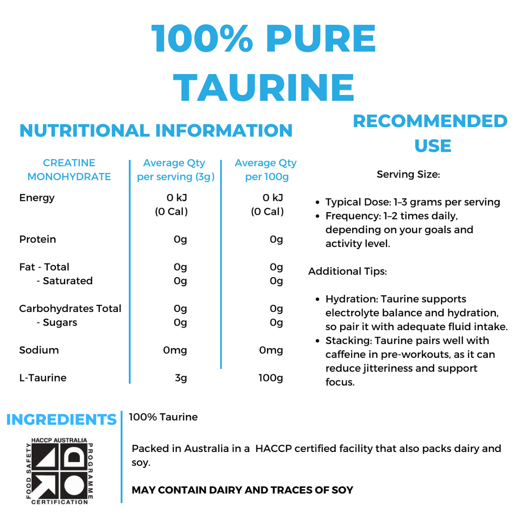 100% PURE INSTANTISED L-TAURINE