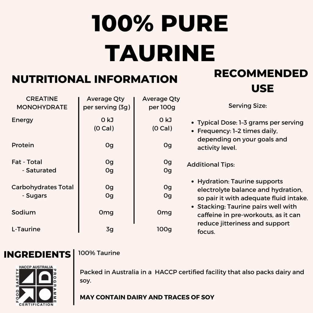100% PURE INSTANTISED L-TAURINE