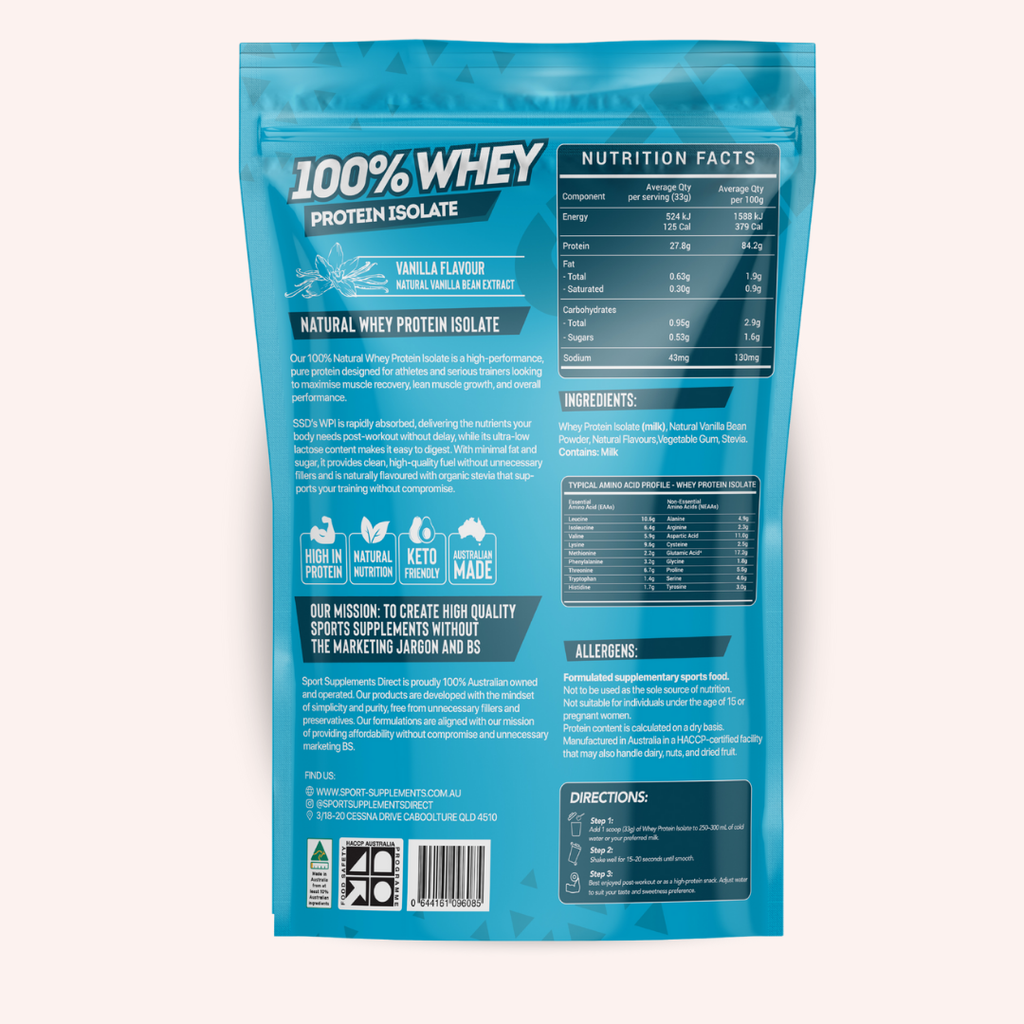 100% NATURAL WHEY PROTEIN ISOLATE