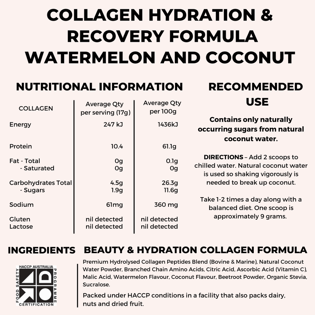 COLLAGEN HYDRATION RECOVERY FORMULA WATERMELON AND COCONUT