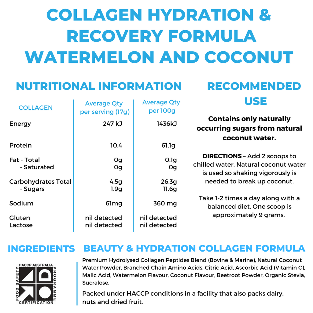 COLLAGEN HYDRATION RECOVERY FORMULA WATERMELON AND COCONUT