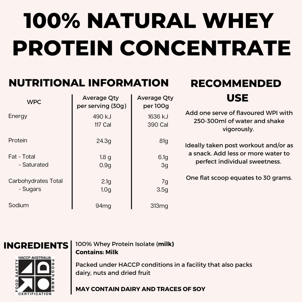100% NATURAL WHEY PROTEIN CONCENTRATE