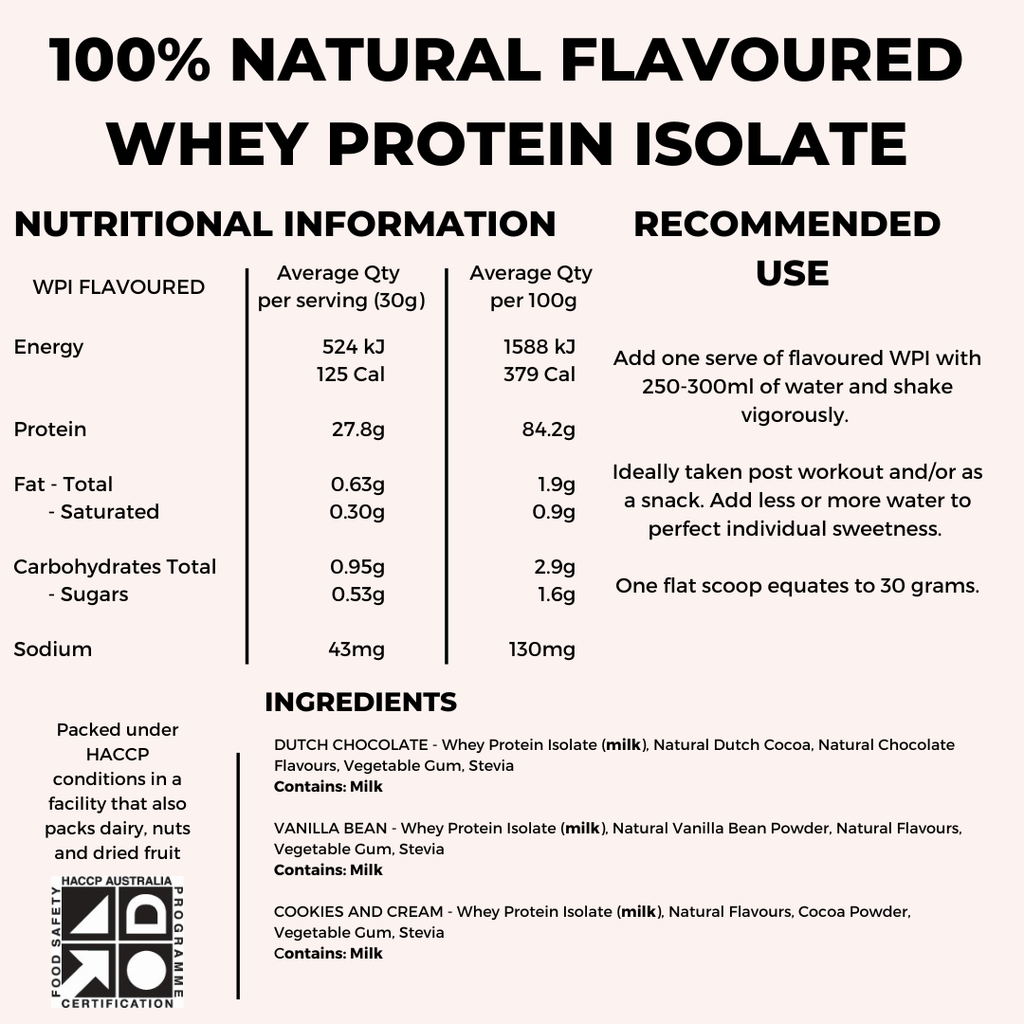 100% NATURAL WHEY PROTEIN ISOLATE