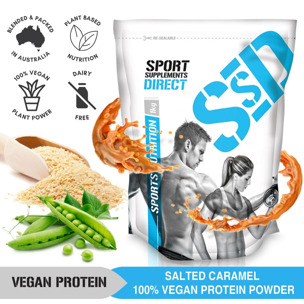 100% NATURAL VEGAN PROTEIN - SALTED CARAMEL freeshipping - Sport Supplements Direct Pty Ltd
