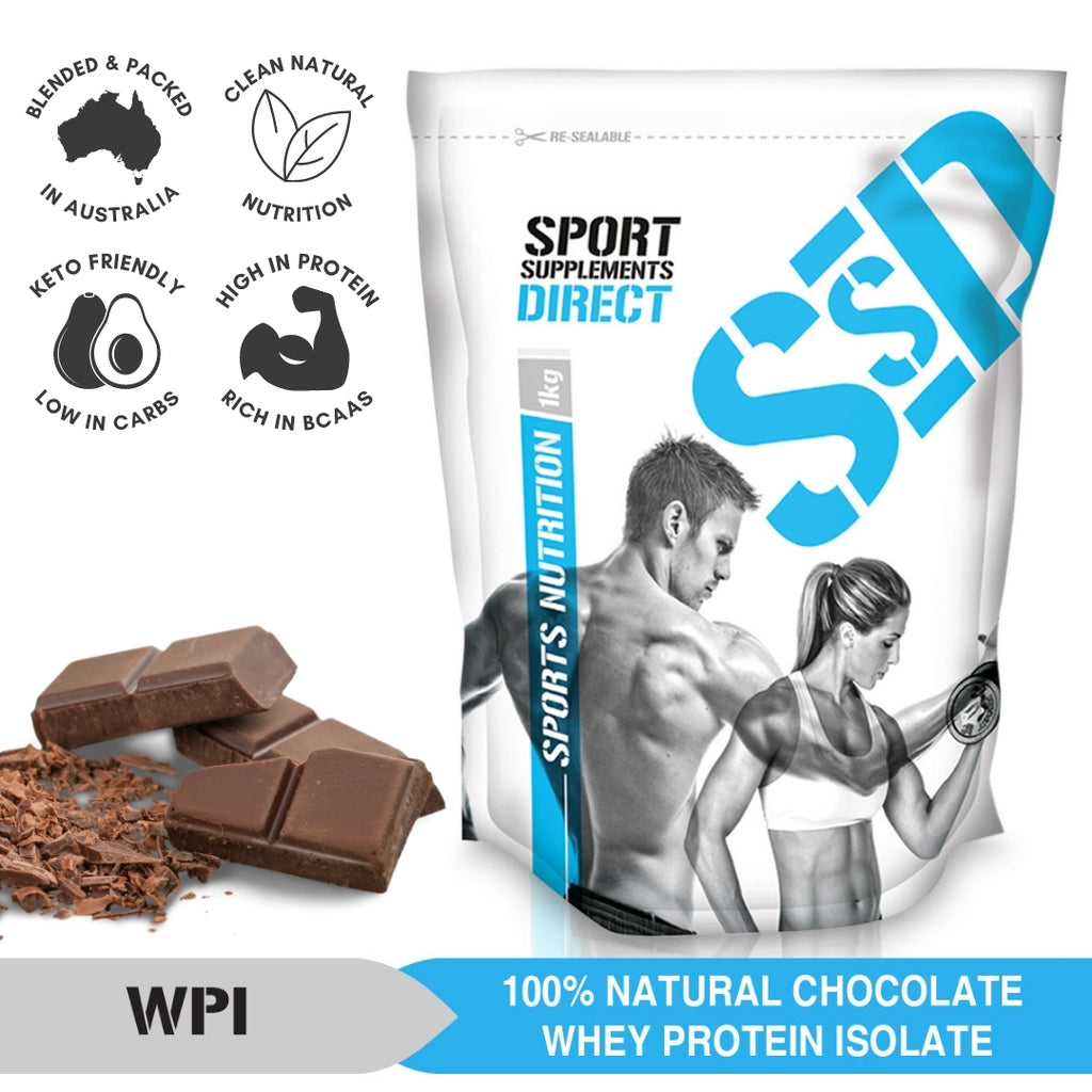 100% NATURAL WHEY PROTEIN ISOLATE - CHOCOLATE freeshipping - Sport Supplements Direct Pty Ltd