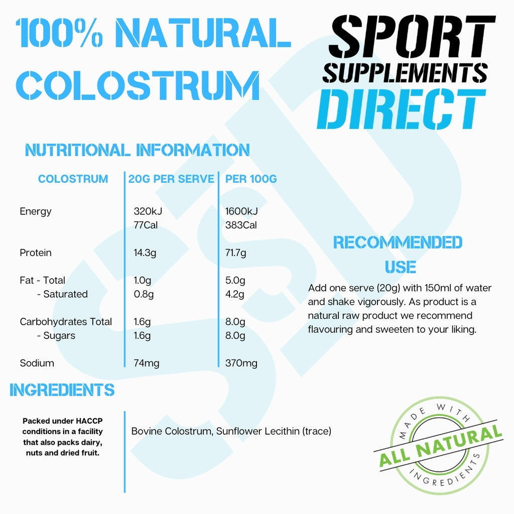 100% NATURAL COLOSTRUM freeshipping - Sport Supplements Direct Pty Ltd