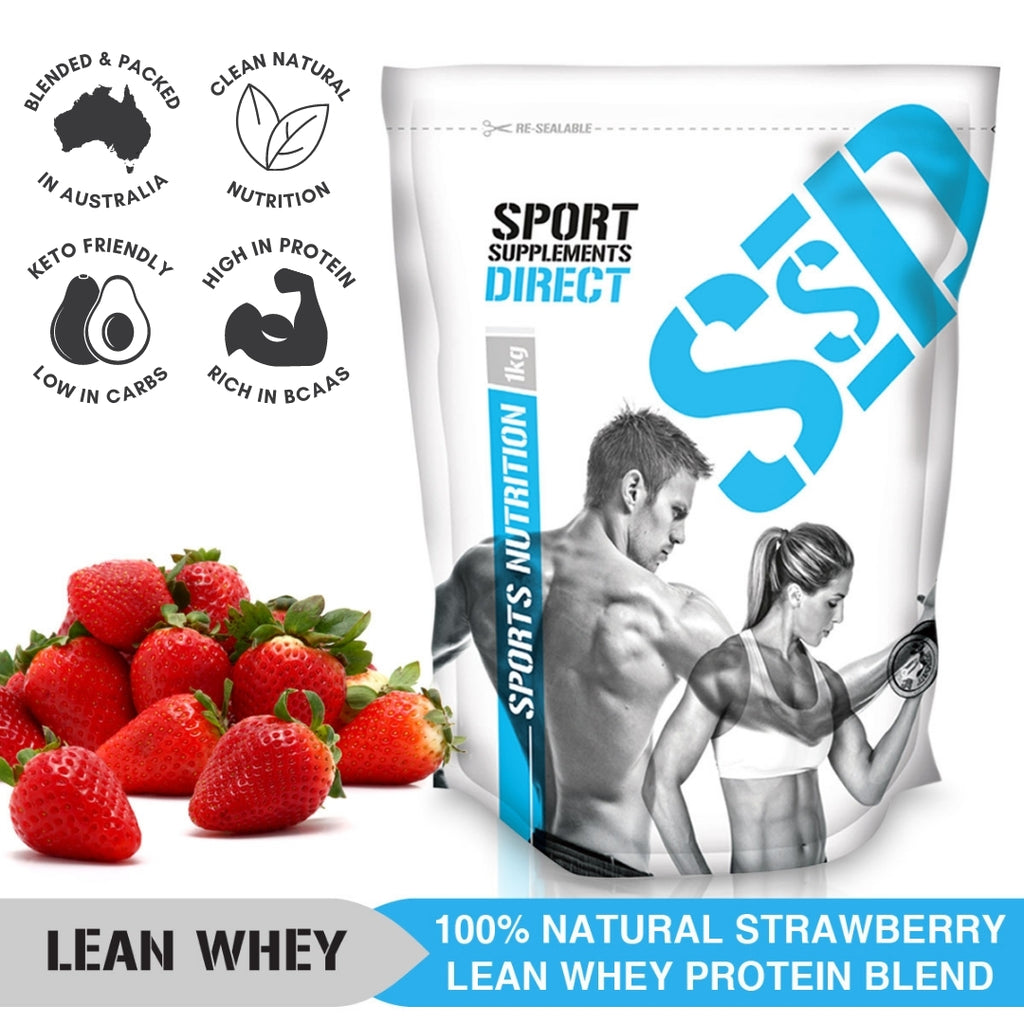 100% NATURAL LEAN WHEY - STRAWBERRY freeshipping - Sport Supplements Direct Pty Ltd